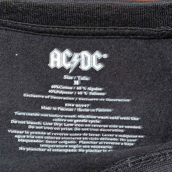 4 For $12 Womens Ac Dc Crop Tee - Picture 6 of 8